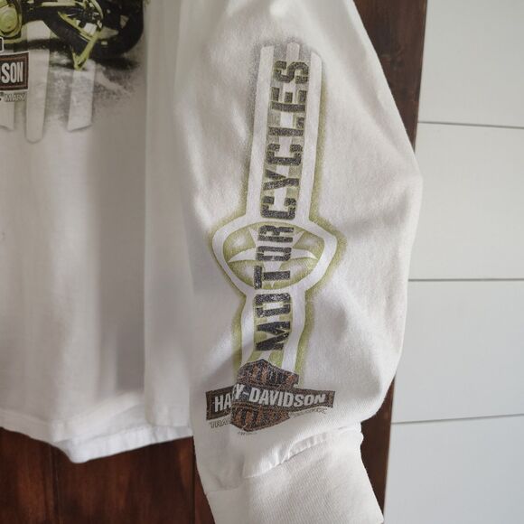 Harley Davidson Men's TShirt 2XL Airplane Pin Up Girl Military Biker Streetwear - Picture 2 of 9